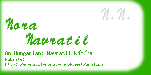 nora navratil business card